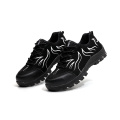 Tear Resistant Industrial Smash Proof Mens Steel Toe Black Safety Shoes